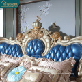 french European king leather bed furniture